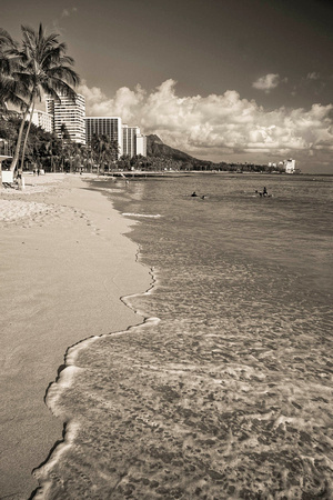 Kuhio Beach, Sepia flt-9997