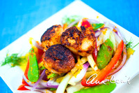 Seared Scallops with Pineapple Salad-5102